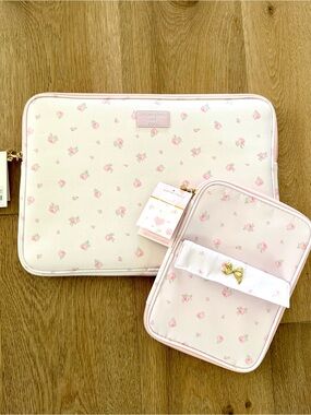 LoveShackFancy Laptop Case + Tech Organizer in Blooming Heirloom